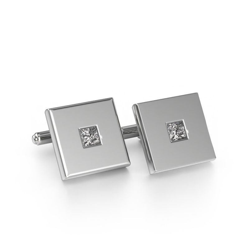 Manchetknopen Givanti 585 witgoud diamant 0.80 crt