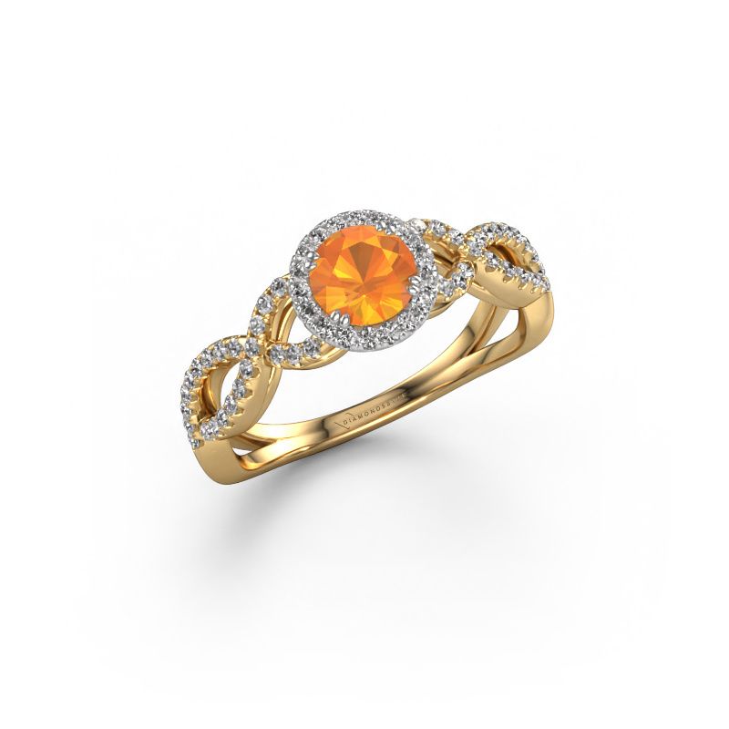 Engagement ring Dionne rnd 585 gold citrin 5 mm