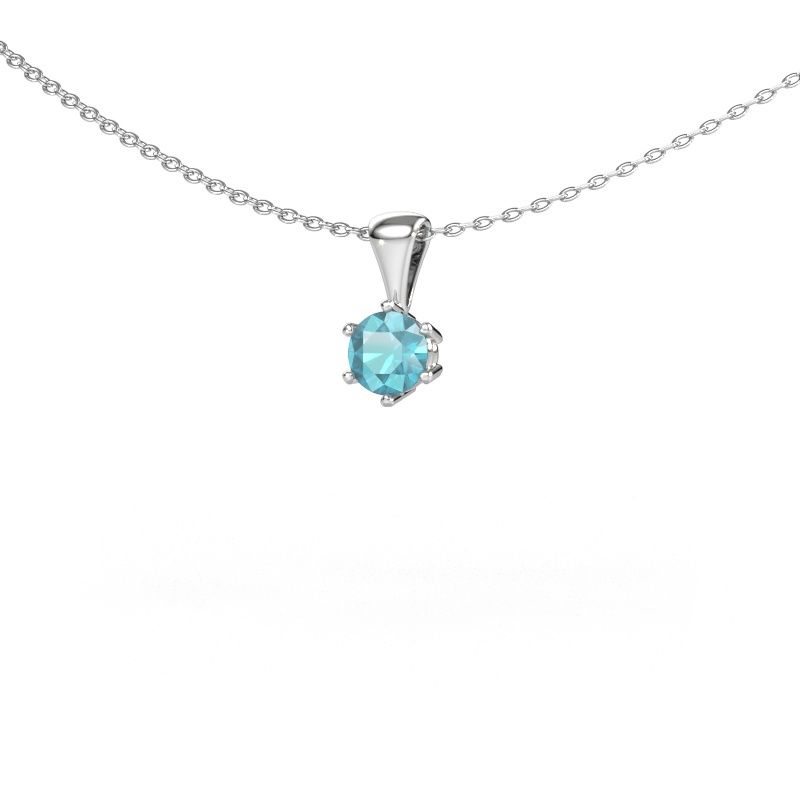 Kette Fay 585 Weißgold Blau Topas 4.7 mm