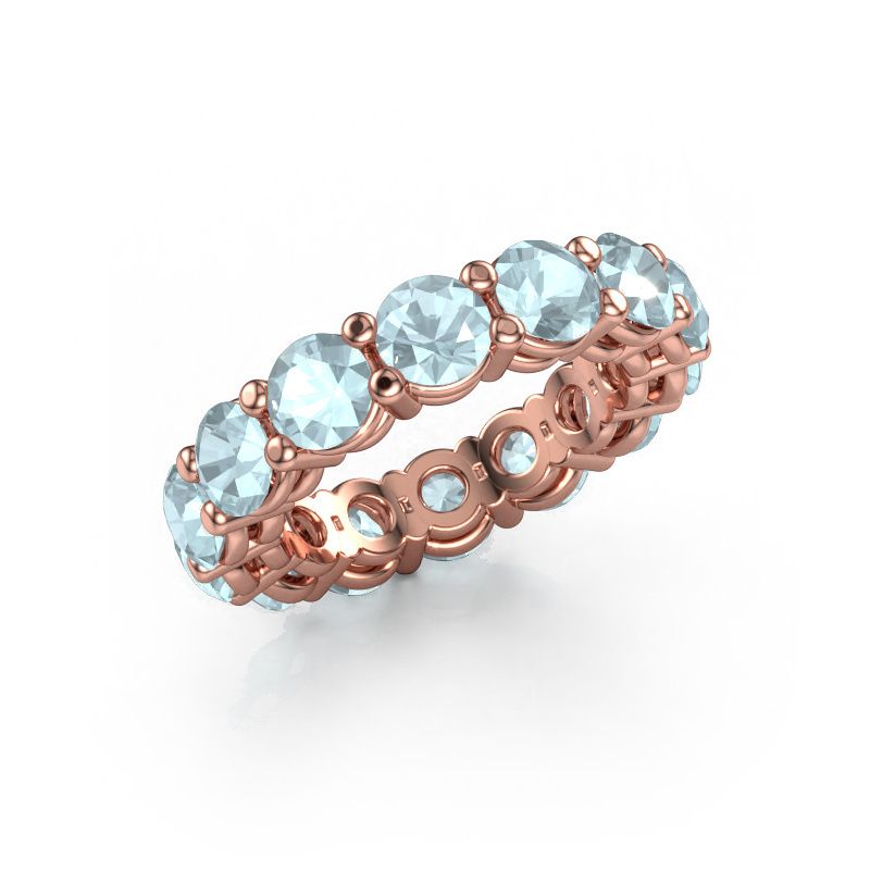 Vorsteckring Michelle full 4.7 585 Roségold Aquamarin 4.7 mm