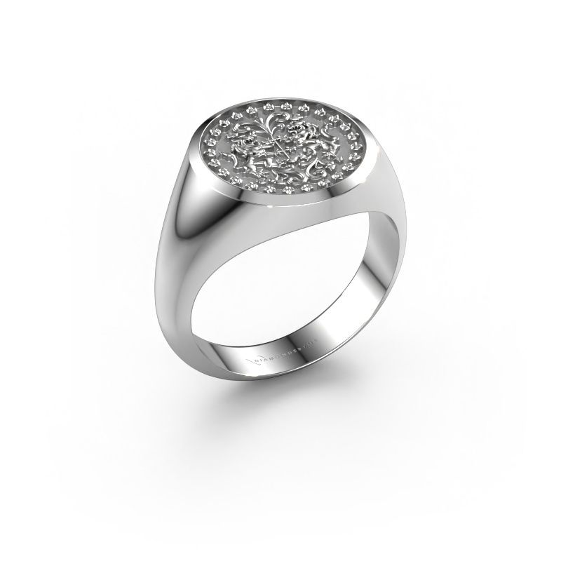 Family crest ring Dex 950 platinum