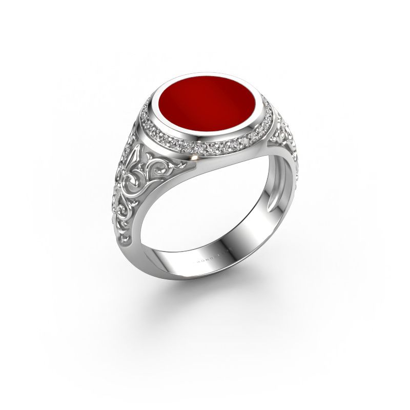 Siegelring Moor 2 950 Platin Karneol 10 mm
