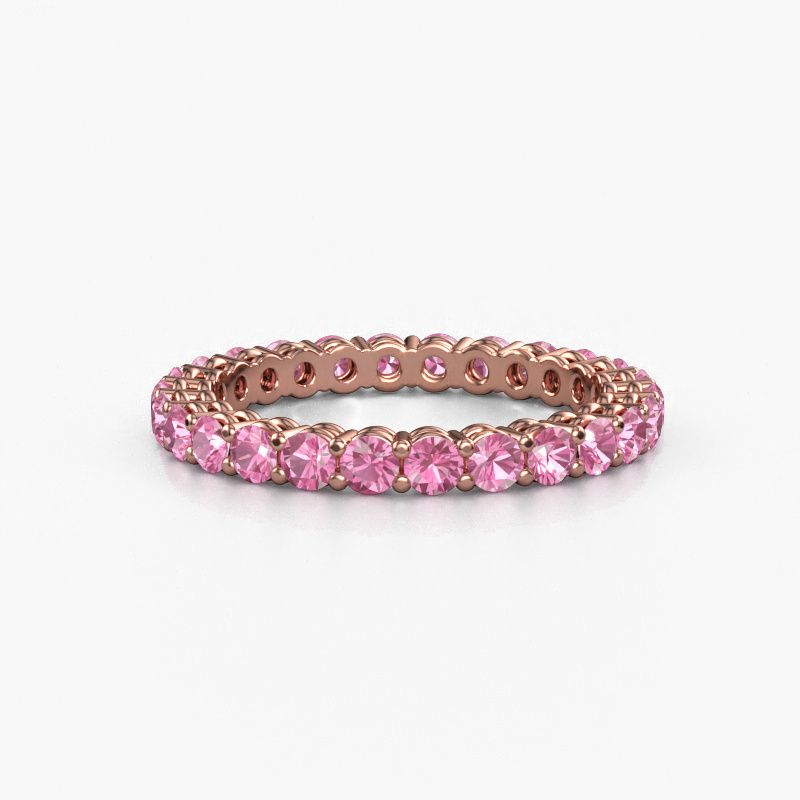 Image of Stackable ring Michelle full 2.4 585 rose gold pink sapphire 2.4 mm