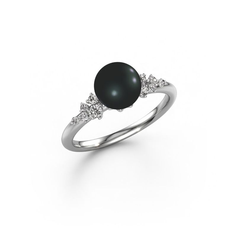 Ring Royce PRL 585 white gold black pearl 7 mm