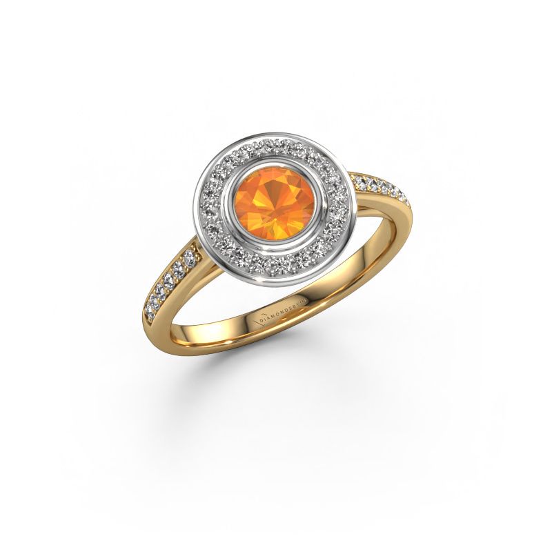 Engagement ring Noud 2 RND 585 gold citrin 5 mm