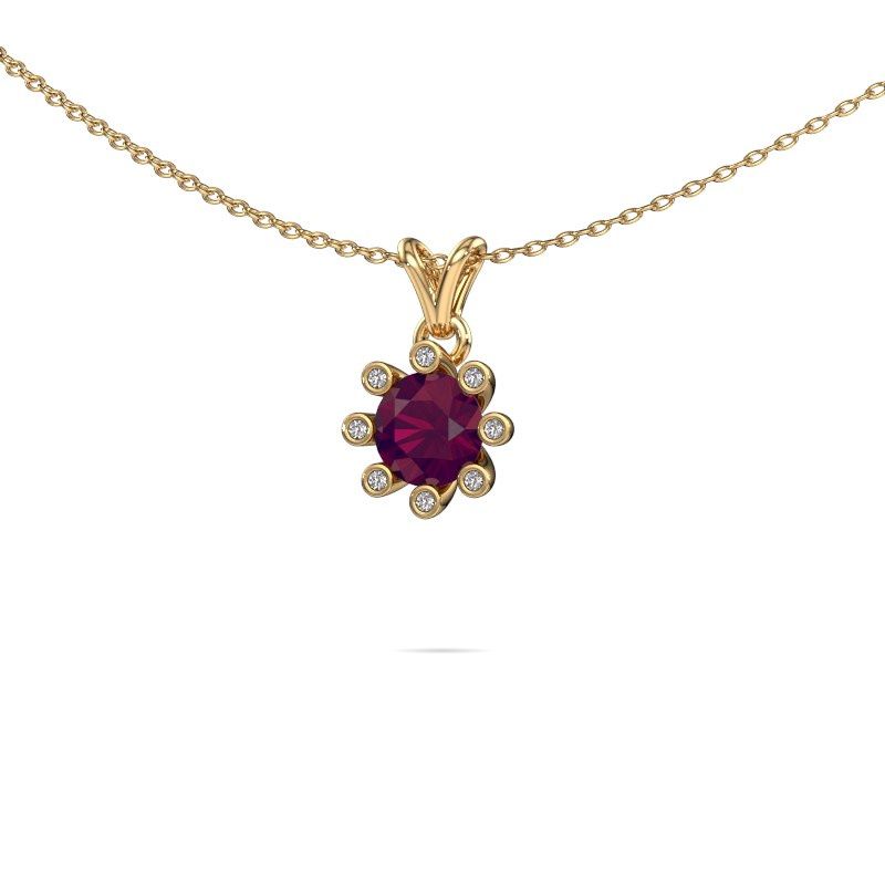 Hanger Carola 3 585 goud rhodoliet 6 mm