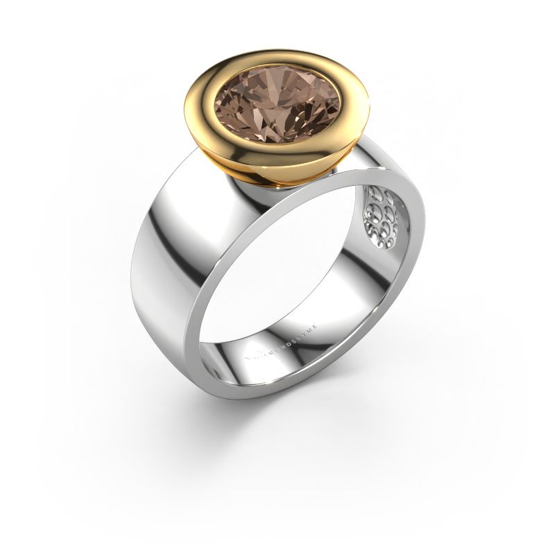 Ring Maxime 585 white gold brown diamond 2.00 crt