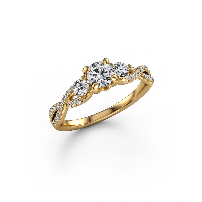 Engagement ring Marilou RND 585 gold lab-grown diamond 0.76 crt