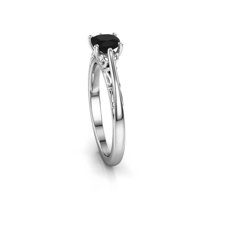 Image of Engagement ring shannon cus<br/>585 white gold<br/>Black diamond 0.70 crt