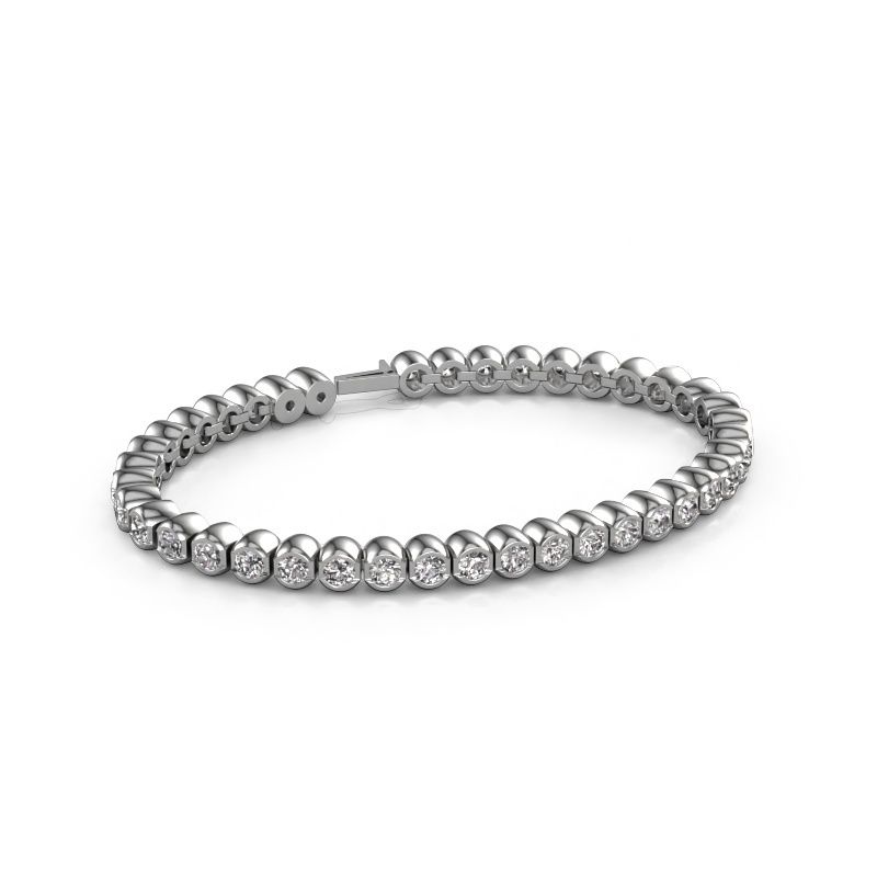 Bracelet tennis Bianca 3.5 mm 585 or blanc diamant 7.200 crt
