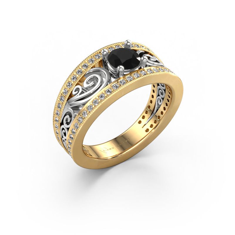 Verlobungsring Julliana 585 Gold Schwarz Diamant 1.01 crt