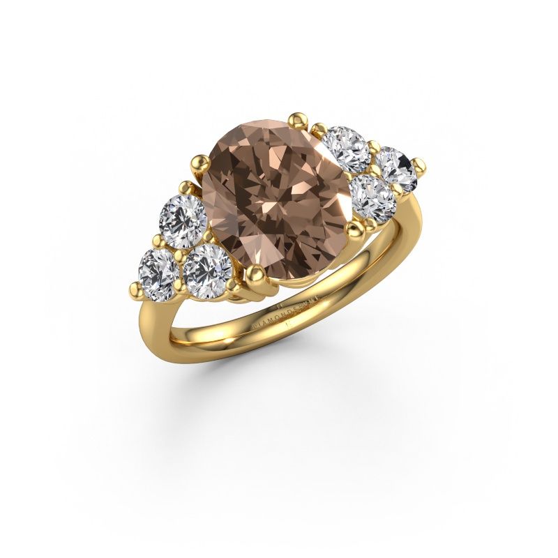 Forlovelsesring Serenity OVL 585 gull brun diamant 4.93 crt