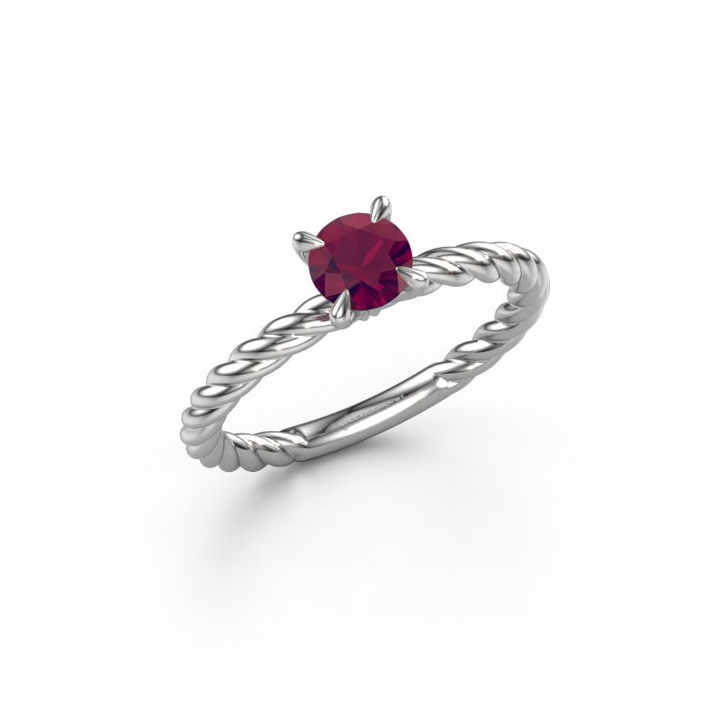 Verlobungsring Twanna 950 Platin Rhodolit 5 mm