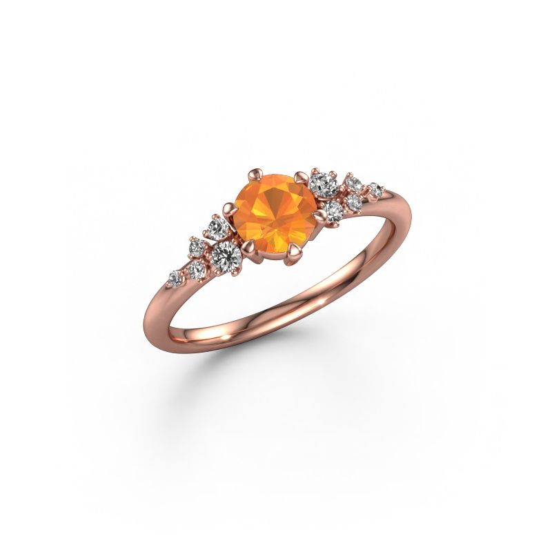 Ring Royce RND 585 rosé goud citrien 5.5 mm