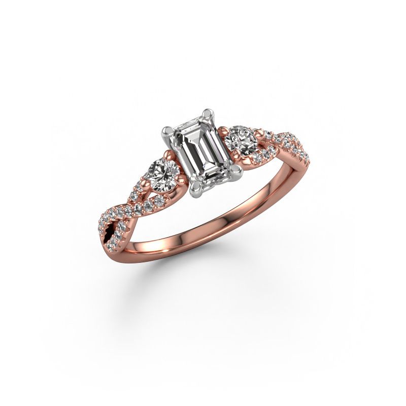 Engagement ring Marilou EME 585 rose gold diamond 1.26 crt
