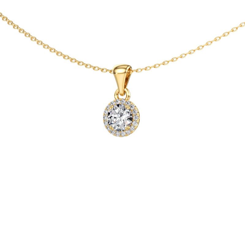 Pendant Seline rnd 585 gold lab-grown diamond 0.48 crt