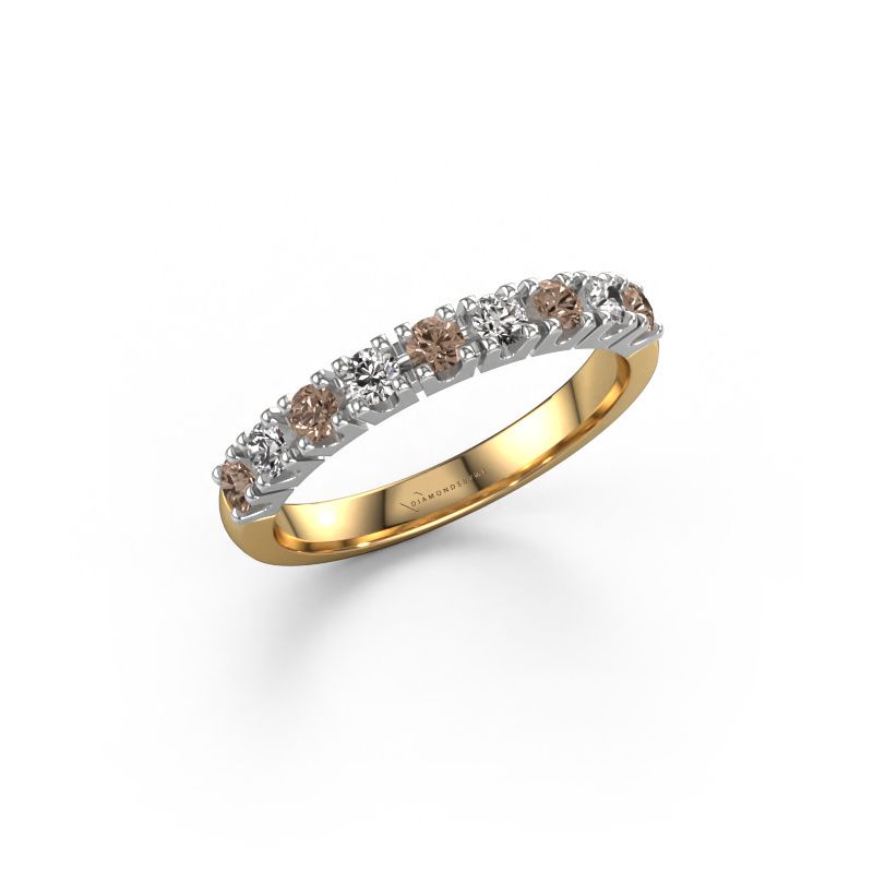 Ring Rianne 9 585 gold brown diamond 0.495 crt