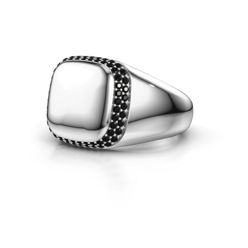 Afbeelding van Heren Ring Pascal<br/>950 platina<br/>Zwarte diamant 0.576 crt