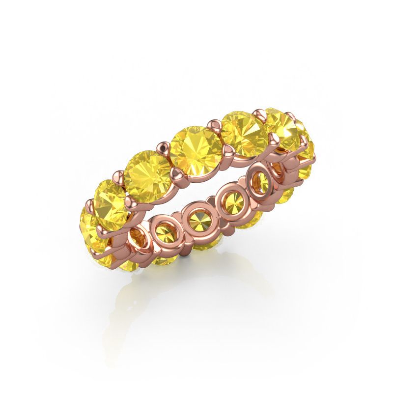 Bague Heddy rnd 4.7 585 or rose saphir jaune 4.7 mm