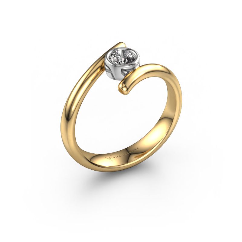 Ring Mary 585 gold zirconia 4 mm