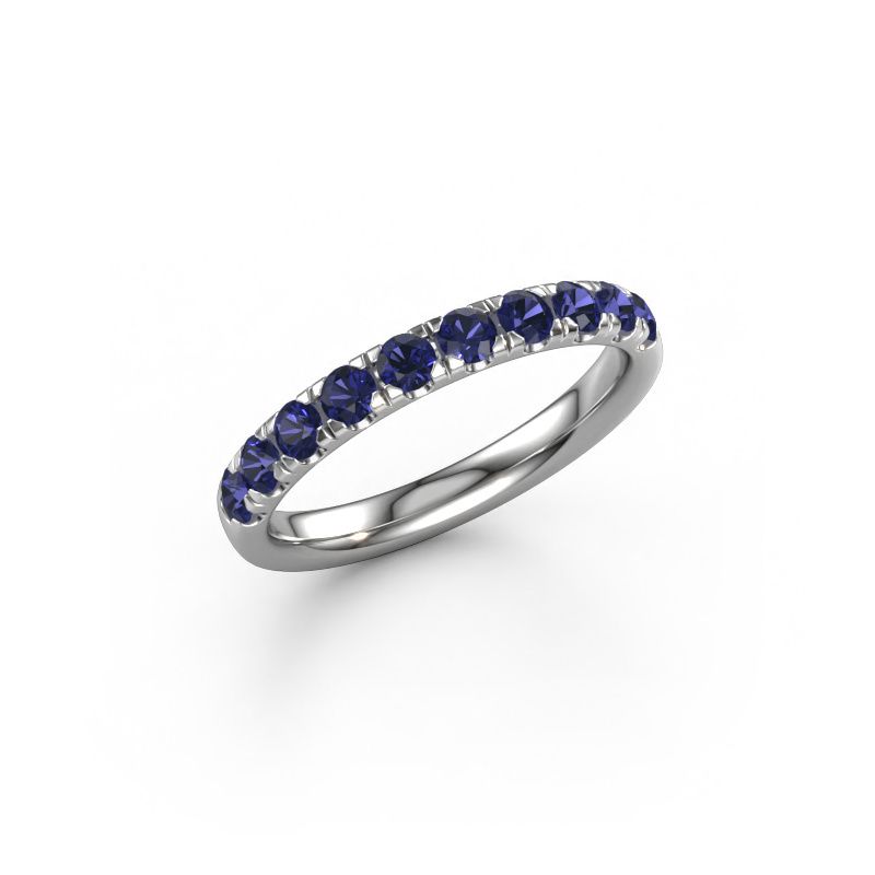 Stackable ring Jackie Half 585 white gold sapphire 2.4 mm