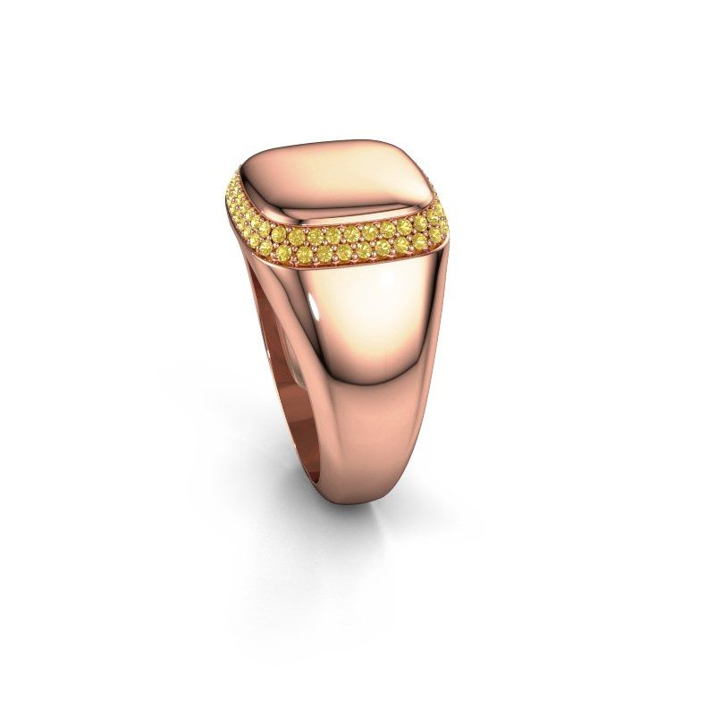 Image of Men's ring Pascal 585 rose gold yellow sapphire 1.1 mm