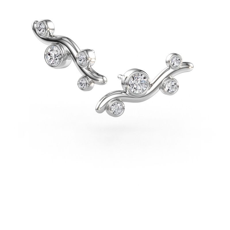 Stud earrings Jin 585 white gold lab grown diamond 0.78 crt