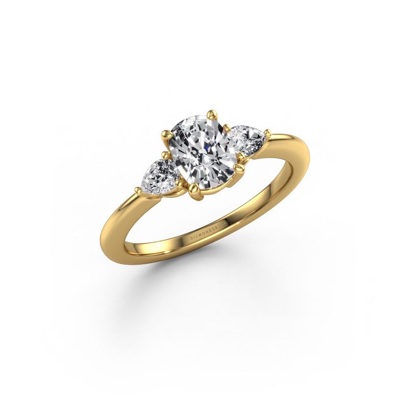 Engagement ring Chanou CSH 585 gold lab grown diamond 1.42 crt