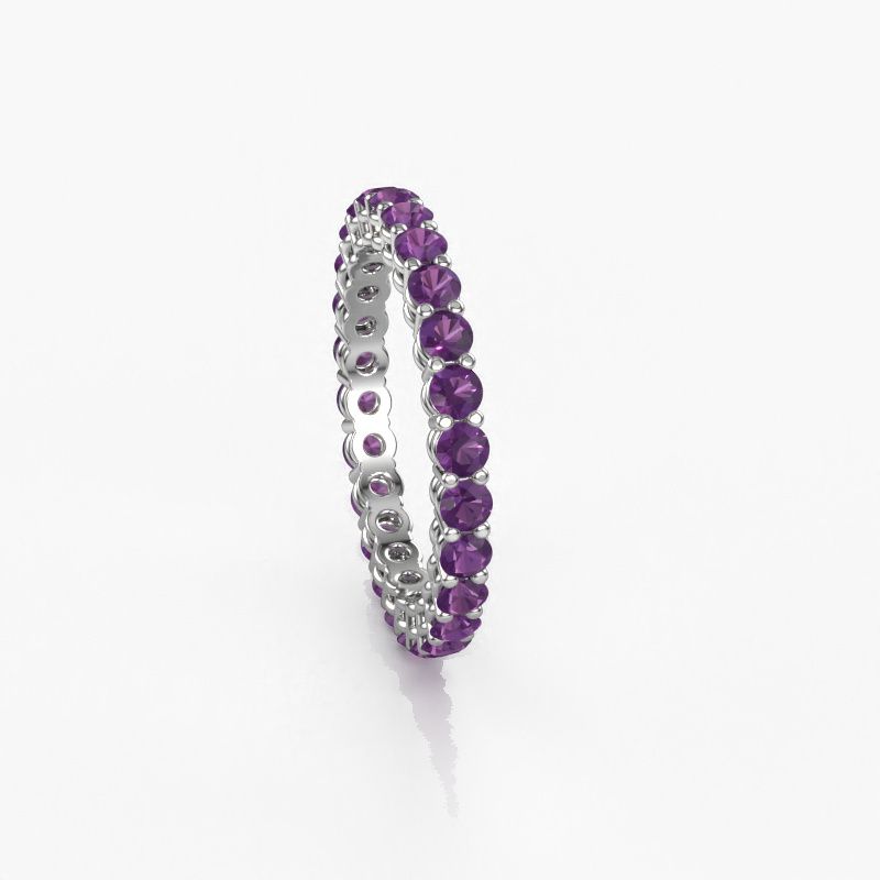 Image of Stackable ring Michelle full 2.4 585 white gold amethyst 2.4 mm
