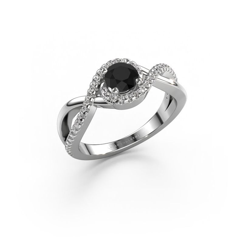 Verlobungsring Melody 585 Weißgold Schwarz Diamant 0.60 crt