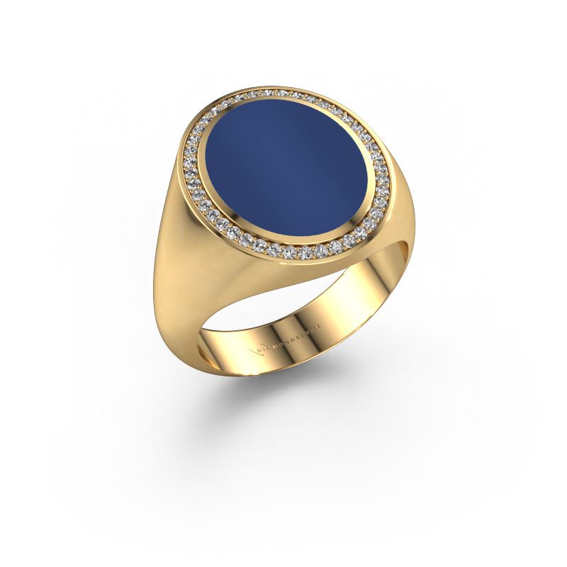 Siegelring Adam 4 585 Gold Lapislazuli 15x12 mm