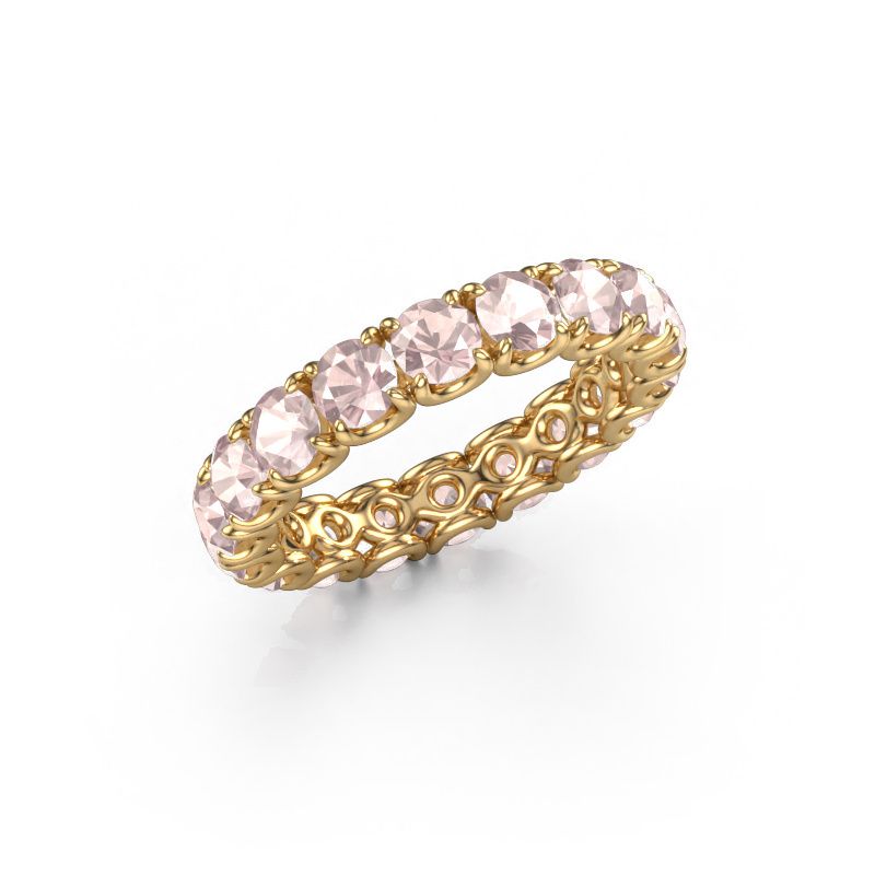 Stackable ring Estee 3.7 585 gold morganite champagne 3.7 mm