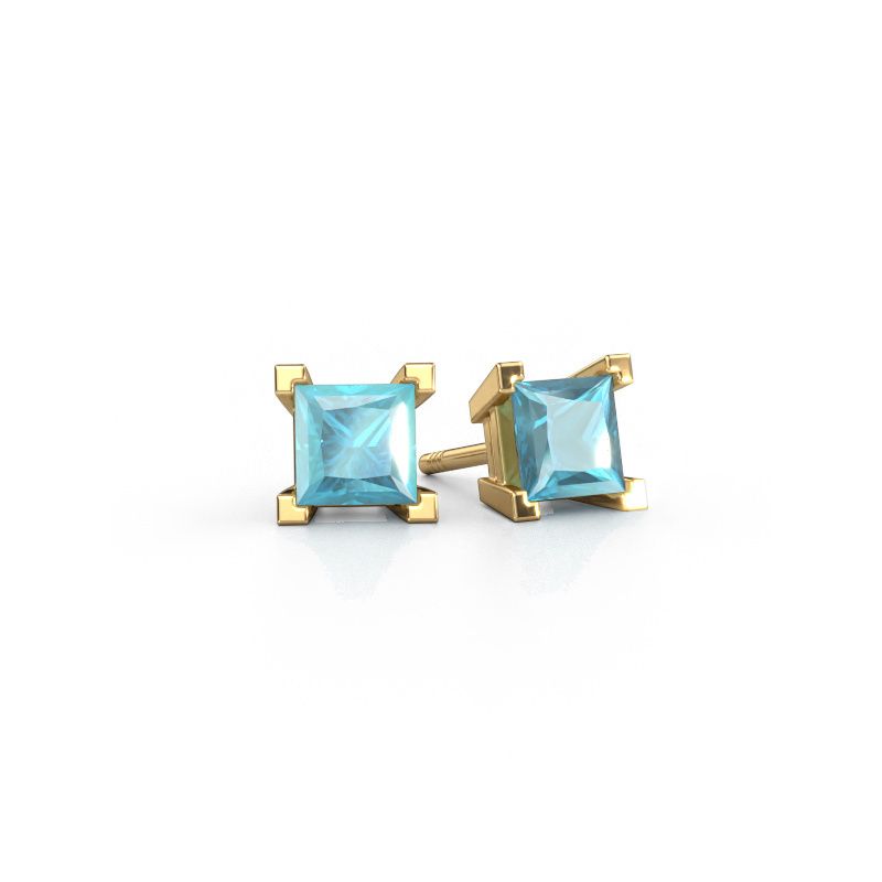 Ohrsteckers Ariane 585 Gold Blau Topas 5 mm