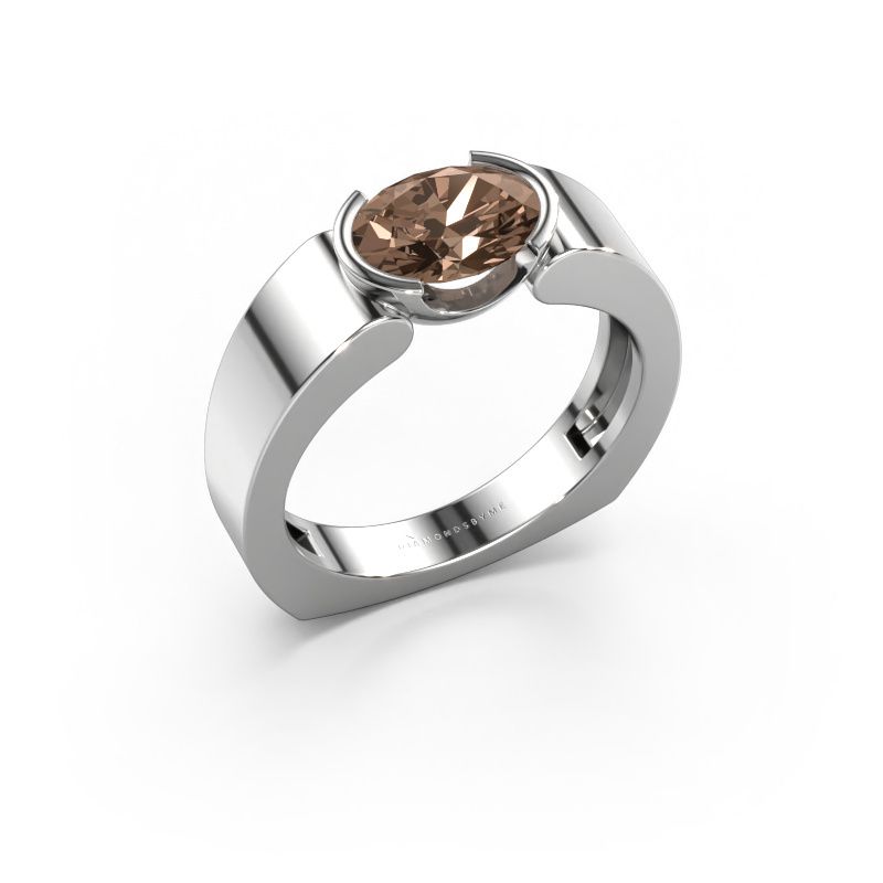 Ring Tonya 950 platinum brown diamond 1.10 crt