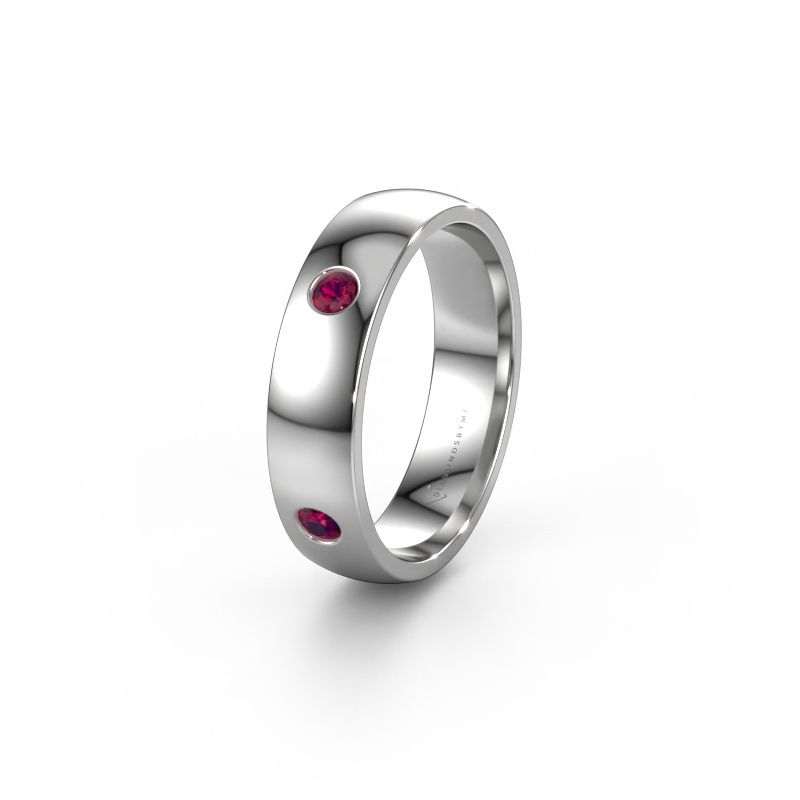 Bague de mariage WH0104L25AP 950 platine rhodolite 2.5 mm ±5 x 1,7 mm