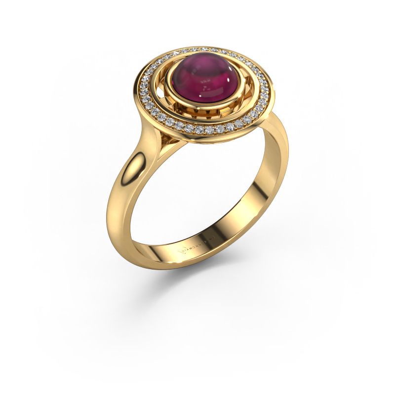 Anillo Salima 585 oro rodolita 6 mm