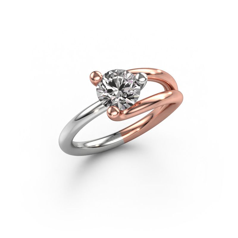 Ring Roosmarijn 585 rosé goud diamant 1.00 crt
