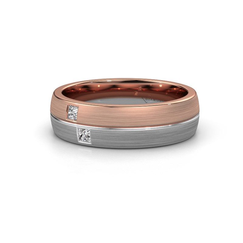 Image of Wedding ring WH0250L26BM<br/>585 rose gold ±6x2 mm<br/>Lab-grown diamond