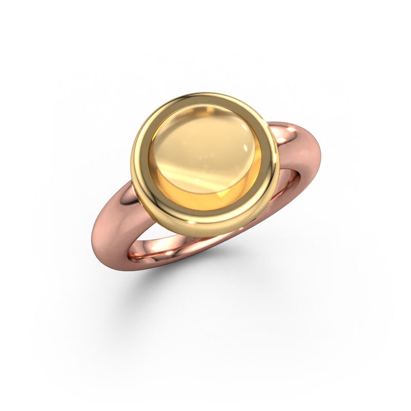 Ring Jenae 585 rose gold citrin 10 mm
