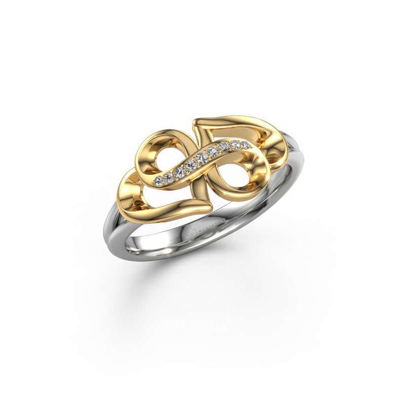 Ring Rowie 585 white gold lab-grown diamond 0.043 crt