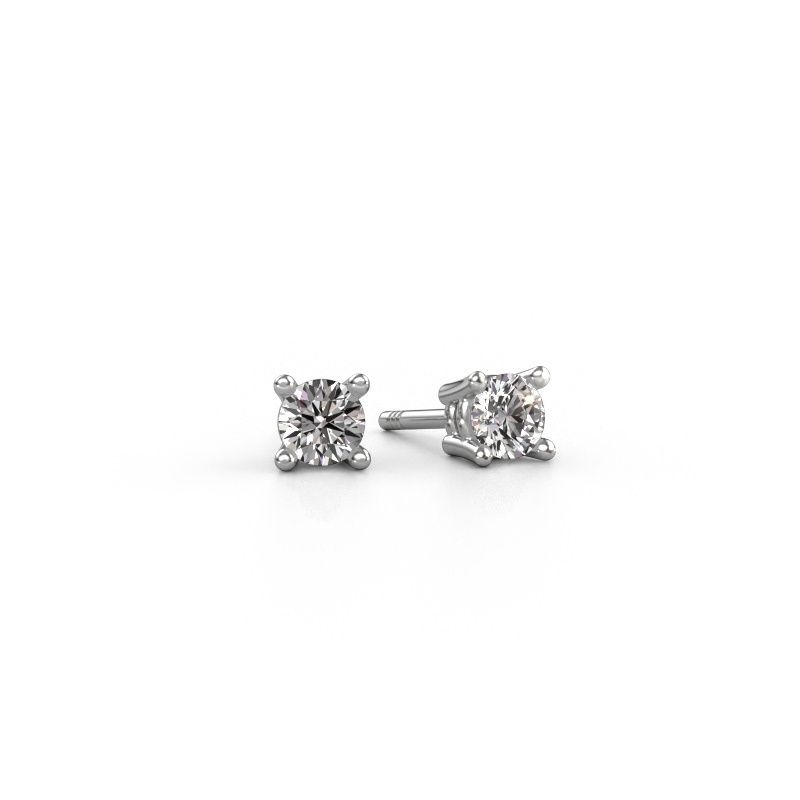 Stud earrings Jannette 585 white gold diamond 0.25 crt