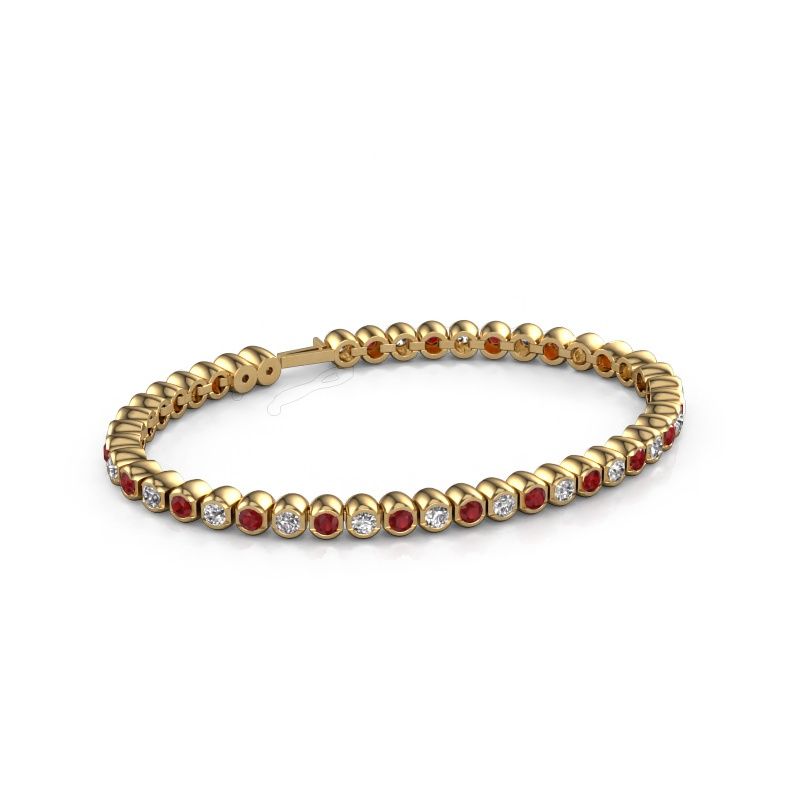 Tennis bracelet Bianca 3 mm 585 gold ruby 3 mm