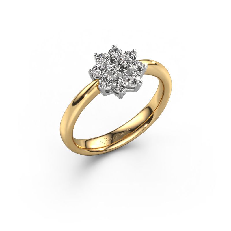 Engagement ring Camille 1 585 gold lab-grown diamond 0.10 crt