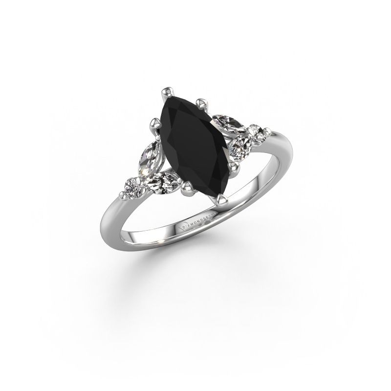 Verlobungsring Megan MRQ 585 Weißgold Schwarz Diamant 1.50 crt