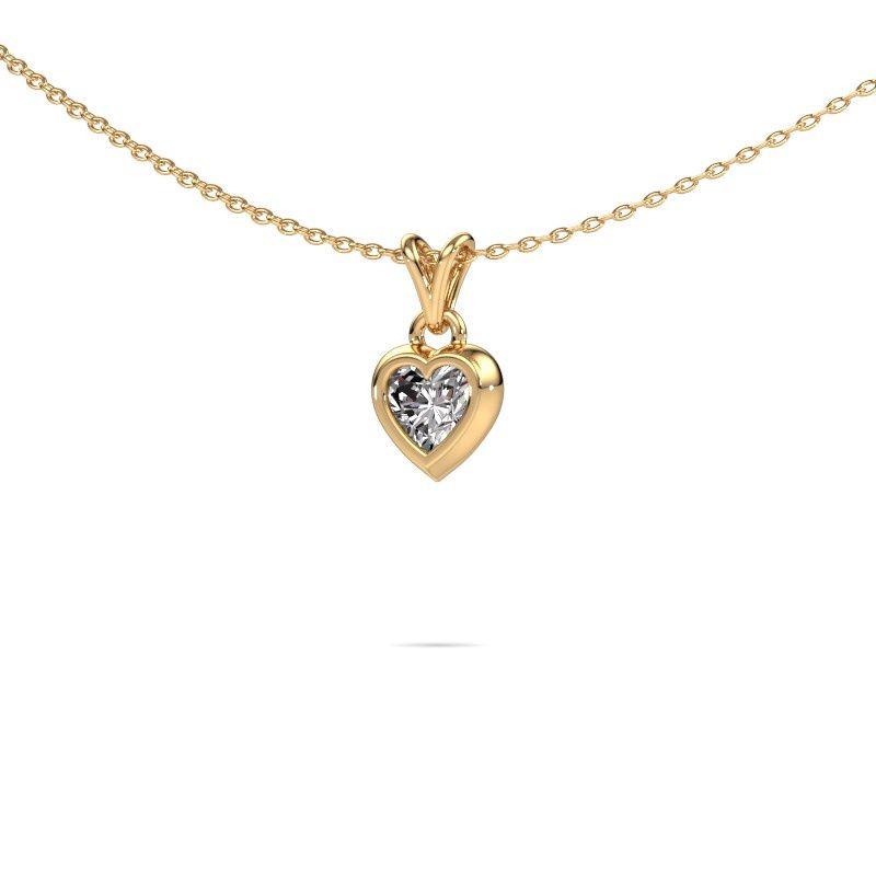 Pendentif Charlotte Heart 585 or jaune diamant 0.50 crt