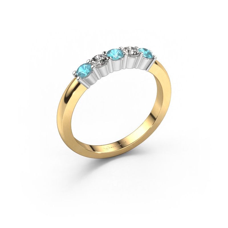 Ring Yasmin 5 585 gold blue topaz 3 mm