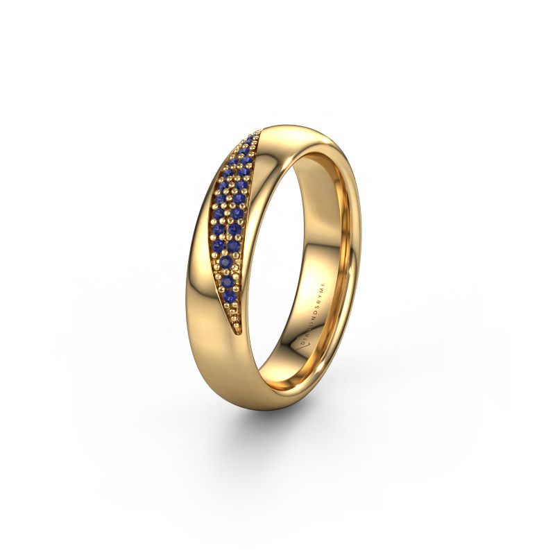Wedding ring WH2025L 585 gold sapphire ±5x2.2 mm