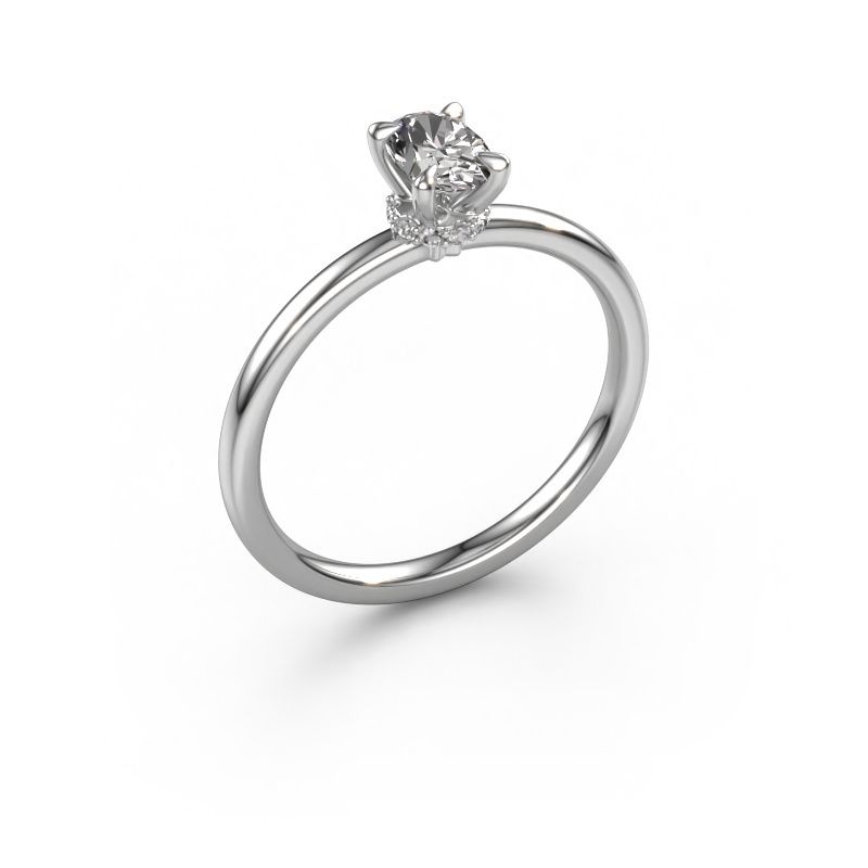 Afbeelding van Verlovingsring Crystal Ovl 3<br/>950 platina<br/>Diamant 0.45 crt