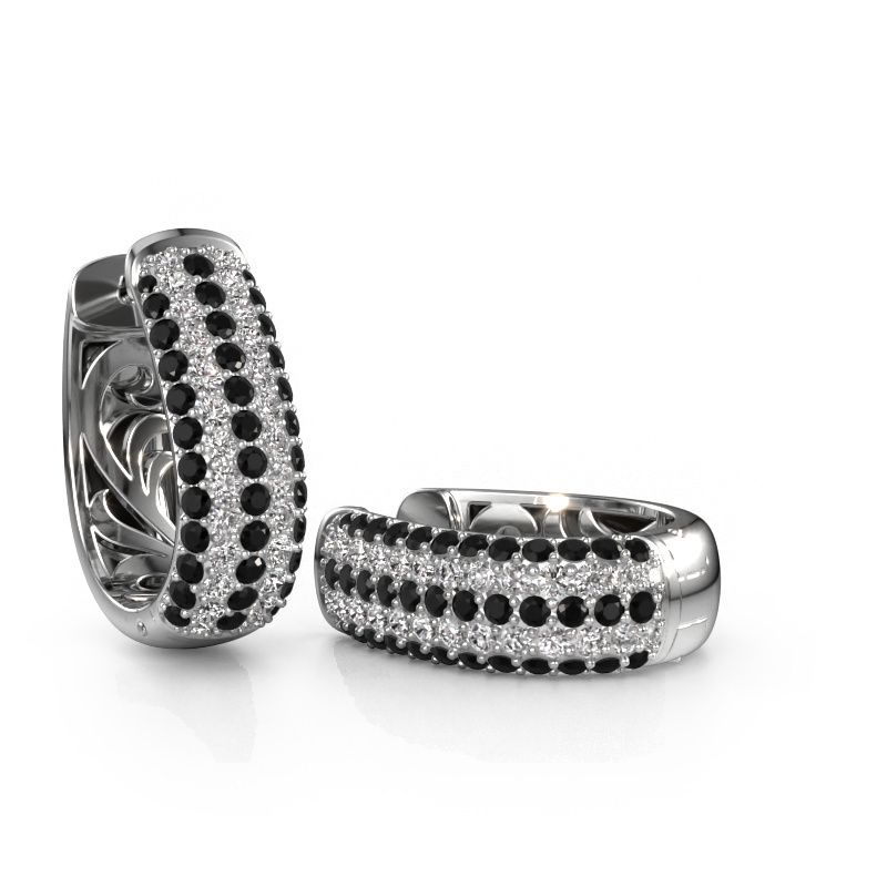 Creole Danika 12.5 B 585 Weißgold Schwarz Diamant 2.499 crt