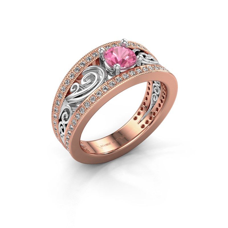 Image of Ring Julliana<br/>585 rose gold<br/>Pink sapphire 5 mm